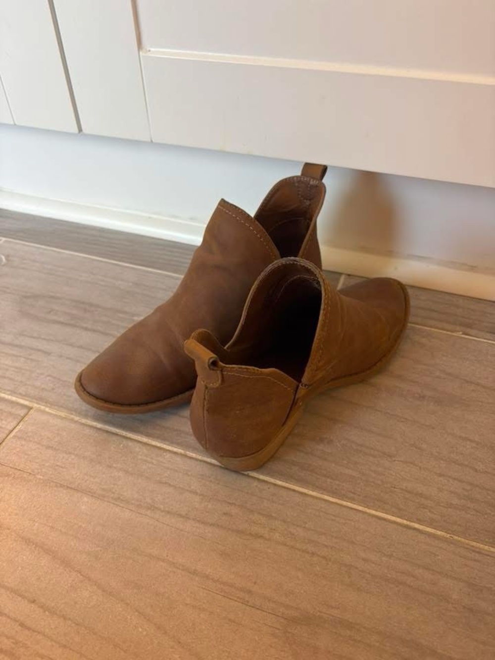 Women's Brown Slip-On Ankle Booties
